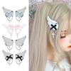 Plush Angel Wing Side Clip Teens Girl Y2K Hair Styling Clip Cool Girl Headdress
