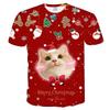 Neutral Santa Claus 3D printed T-shirt men's casual short sleeved top T-shirt fun street wear fashionable fun Christmas T-shirt