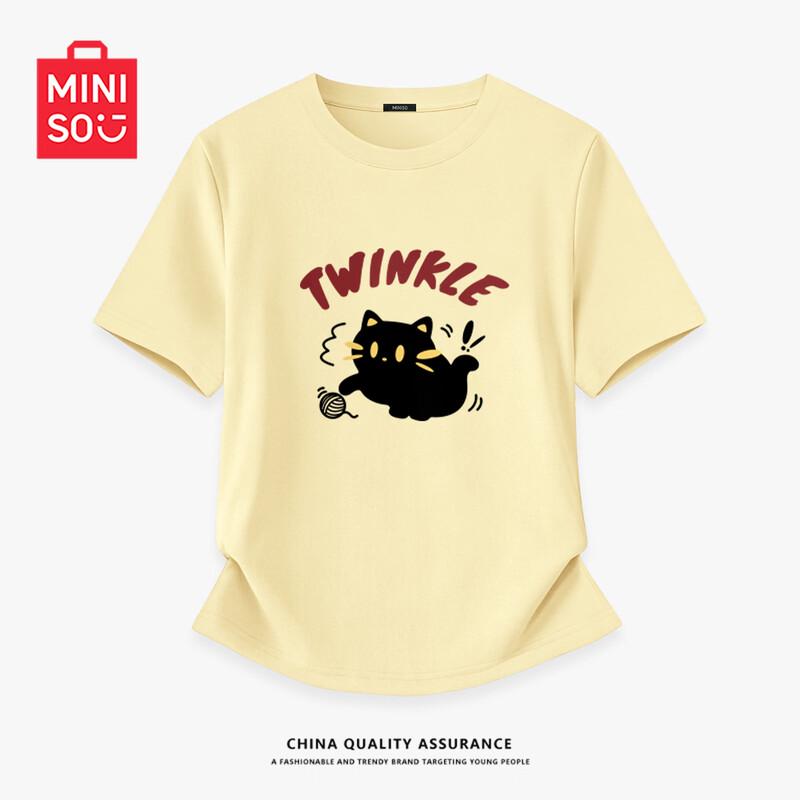 MINISO Women s Pure Cotton Short Sleeve T-Shirt XL
