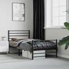 VidaXL Metal Bed Frame with Headboard-Footboard Black 90x200 Cm 352330