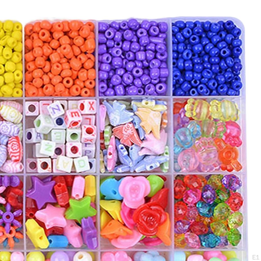 Colorful Beads Loose Elastic Wire Letter Bead for Charms Hair Accessories DIY Bracelets