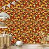 Gold and orange stained glass wallpaper for living room and bedroom 50x1000