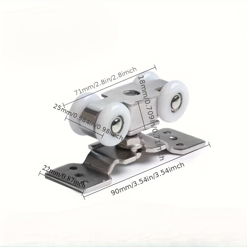 2pcs Sliding Door Roller Hardware Slide Doors Pulley 4-Wheels Glass Door Hanging Rail Track Pulley Silent Nylon Wheels