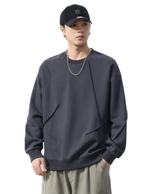Long Plus Simple and Round Solid Loose Dark [foveitaa] Men's Fall/Winter Sweatshirt, Sleeve, Size, Stylish, Collar, Popular, Color, Pullover, Cool,