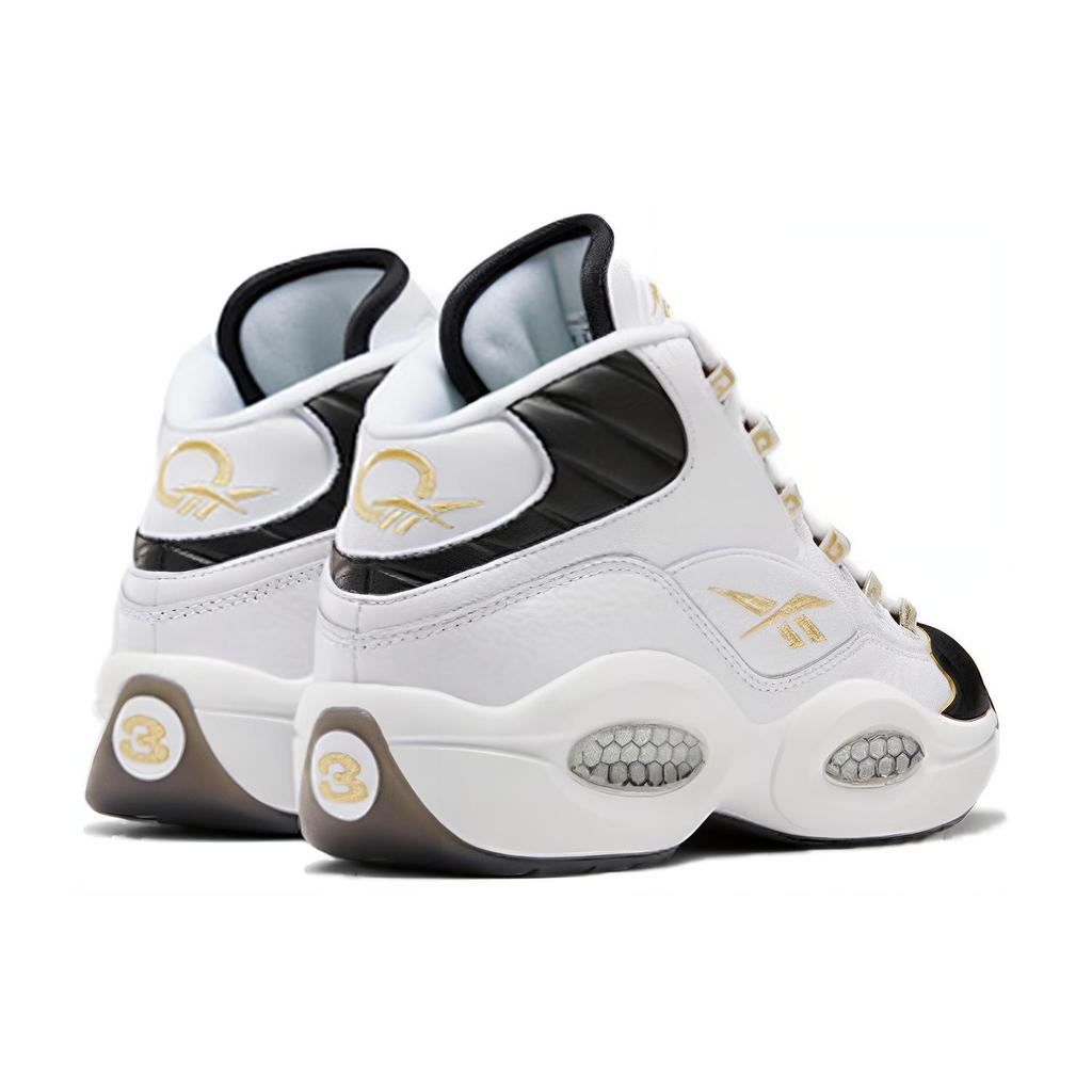 New Reebok Question Mid Black Toe EF7599
