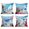 Greece Santorini Scenery Cushions Pillowcase Cushion Cover Throw Pillow Sofa Decoration Pillowcover Home Car Sofa Decor
