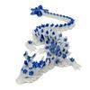 3D Printed Sakura Dragon 10.8 Inches Articulated Dragon with Movable Joints Rotating Cherry Blossom Tail Flexible Dragon Fidget Toy for Desk Decor