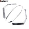 For Mitsubishi Delica D:5     Chrome Car Front Head Light Eyebrow Cover Trim Hedalight Eyelid Strip Accessories