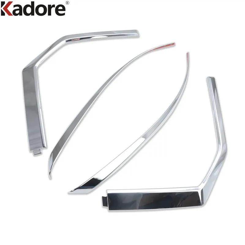 For Mitsubishi Delica D:5     Chrome Car Front Head Light Eyebrow Cover Trim Hedalight Eyelid Strip Accessories