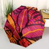 1pc Tropical Leaves Automatic Open/close Folding Compact Umbrella, 8 Rib Sturdy Canopy, Lightweight Portable, Everyday Use, Gift,,125
