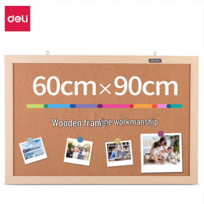 Deli MQ123 Double-Sided Cork Message Board