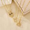 Multi-Tone Mom & Child Pendant Necklace Set, Heart & Family Silhouette Necklaces for Mother's Day