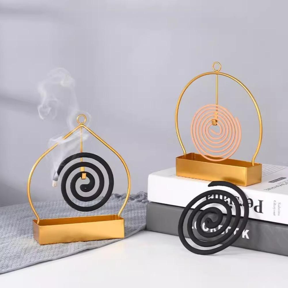 Hanging Type Mosquito Coil Holder With Tray Carbon Steel Incense Burner Creative Anti Mosquito Mosquito Incense Rack