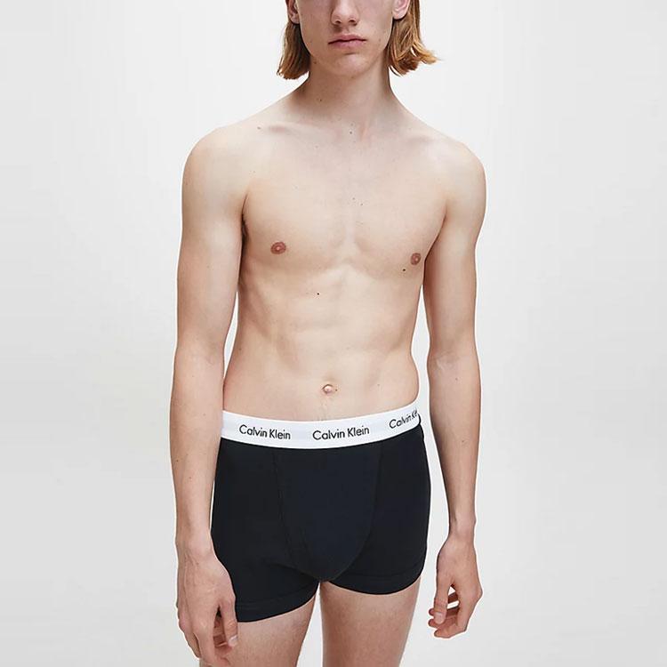 Calvin Klein Cotton Stretch Mid-Rise Boxer Briefs 3-Pack Men underwear Black U2662G001