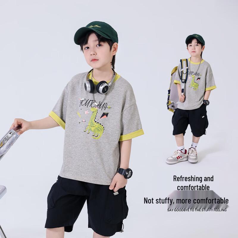 Boys' Summer Casual Cotton Short Sleeve T-Shirt