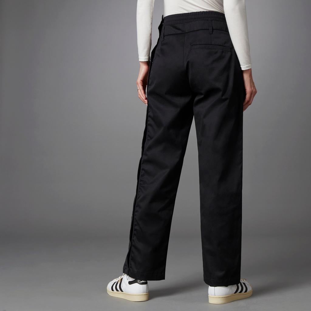 Adidas Originals Trefoil Patchwork Side Open Button Retro Sports Long Pants Casual Pants Women Bottoms Black H22761