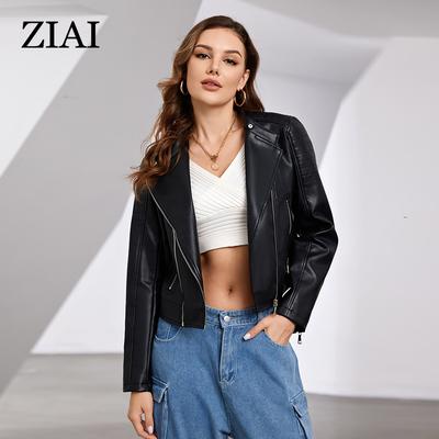 New Spring Autumn Women Short Faux Leather Jacket Casual PU Coat Loose Motorcycle Jackets Fashion Streetwear Oversized Korean Coat ZP-D28