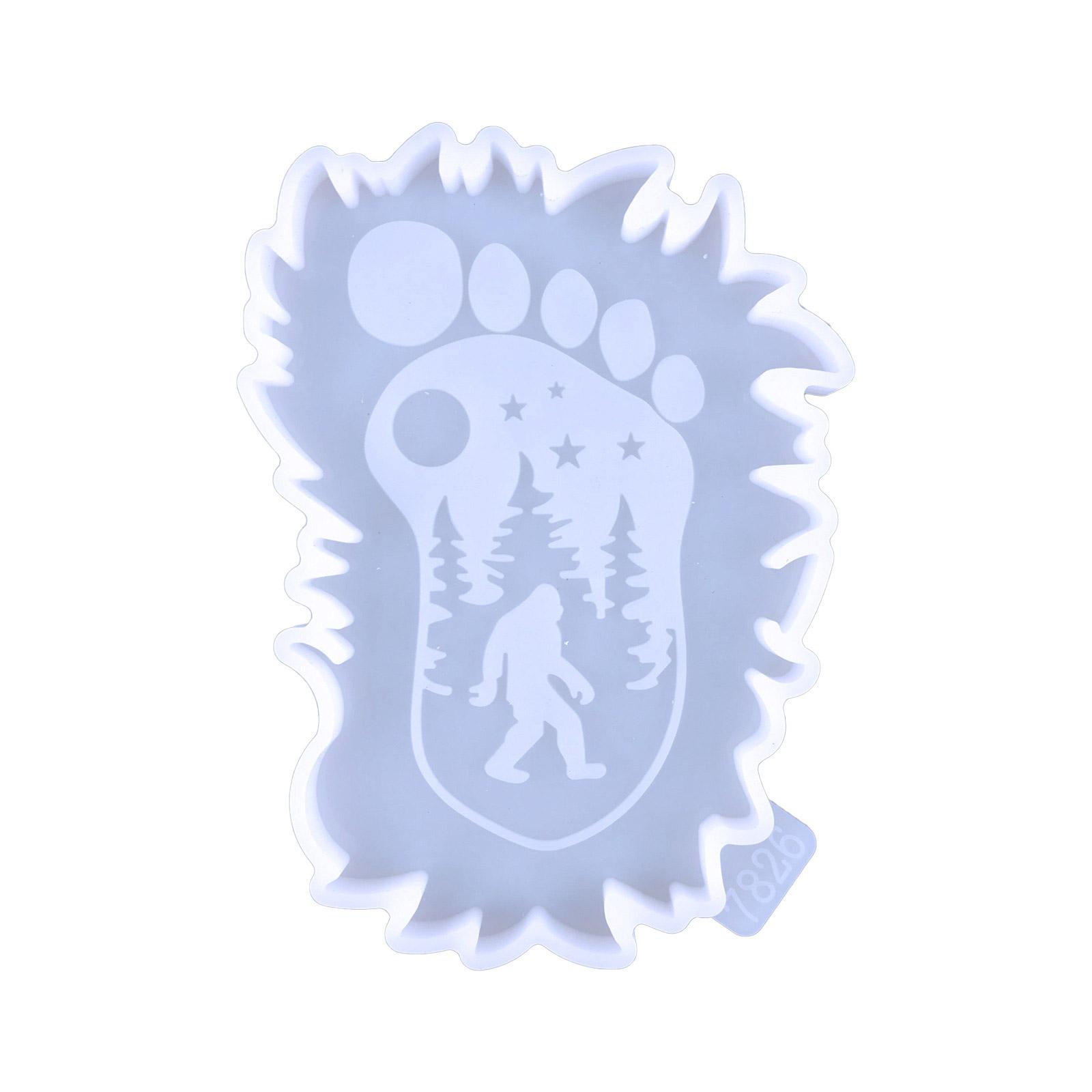 Halloween Coaster Silicone Molds Bigfoot Monster Cup Mat Resin Casting Molds Epoxy Casting Craft Home Coaster Ornament чистый