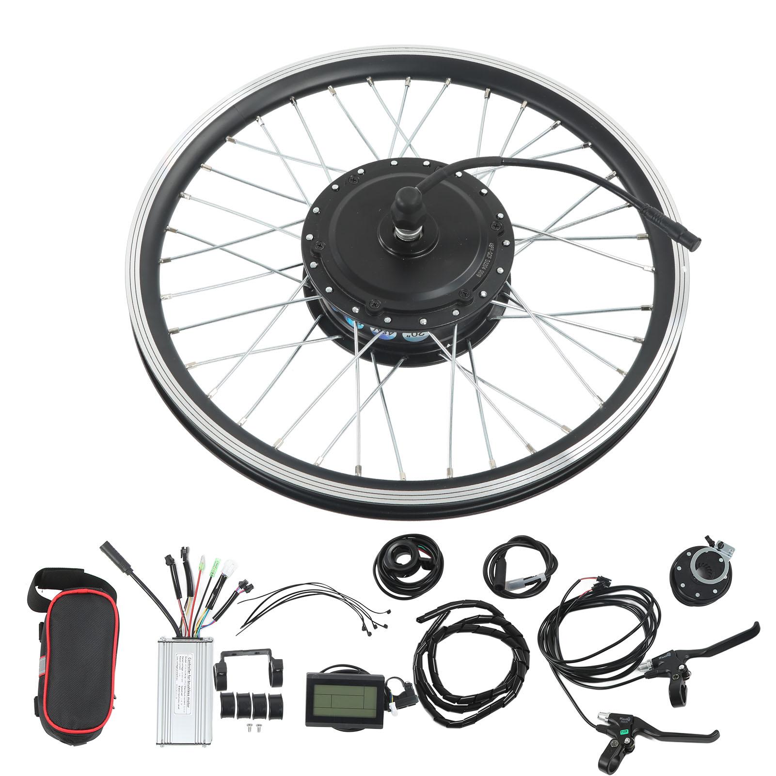 Awinner Electric Bike Front Wheel Kit Brushless Toothed Motor Controller Kit With Lcd3 Meter For Conversion 48V 500W