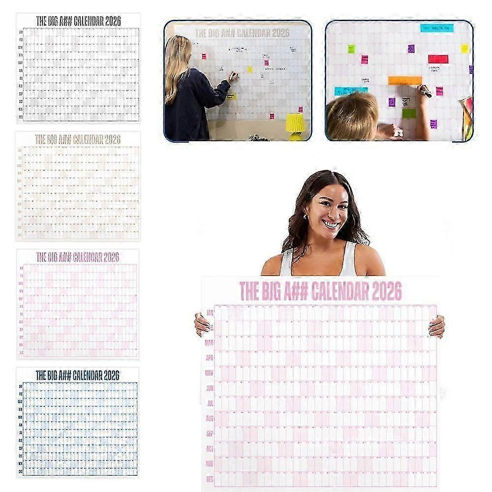 The Big A## Calendar 2026 - Oversized Wall Calendar with Pen & Stickers, 2026 Monthly Planner for Home Office, 33x43 Inches New Arrival S06