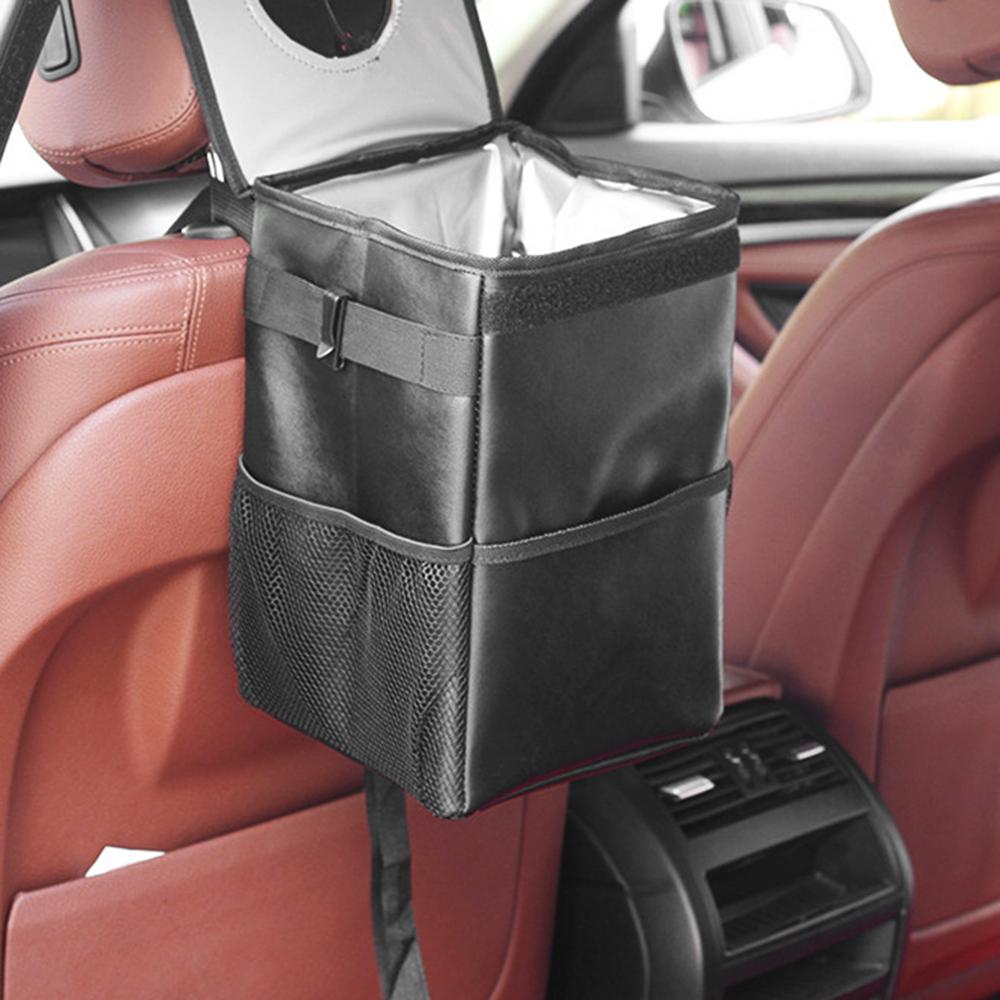 9731 Izolacja Termiczna Samochodowy Zagłówek Tylnego Siedzenia Wodoodporny Worek na Śmieci z Kieszeniami do Przechowywania, Rozmiar S: 25*16*16 cm
