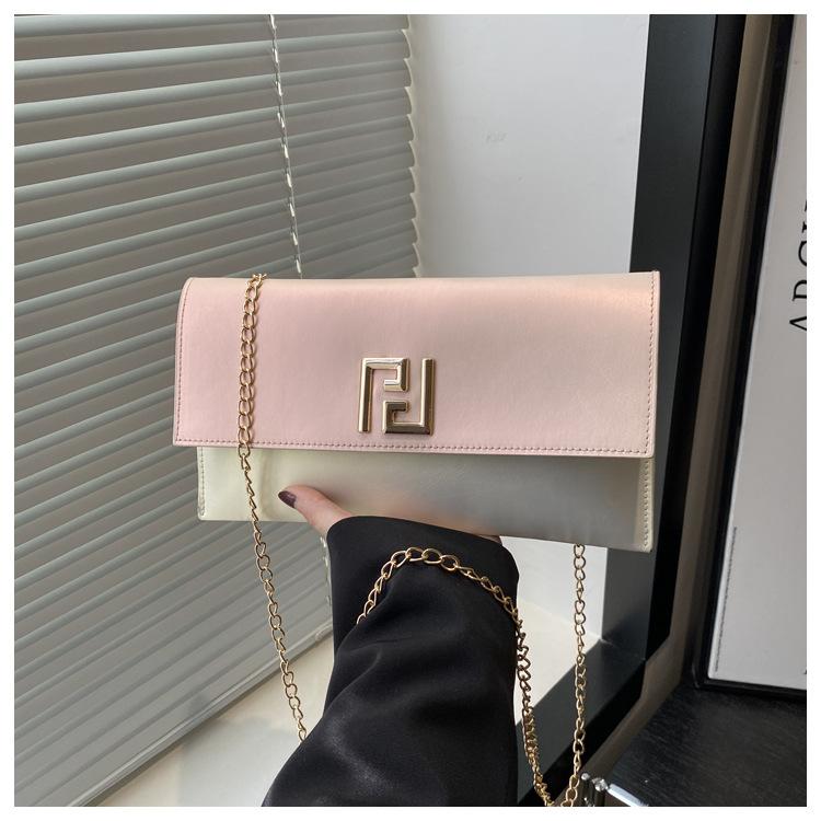 

This year s popular small bag women s 2025 spring new simple foreign style trendy chain single shoulder underarm bag small square bag розовый