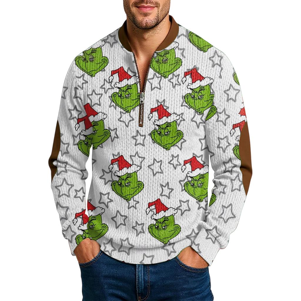 Men'S Outdoor Zipper Long Sleeved Sportswear Casual Sweatshirt