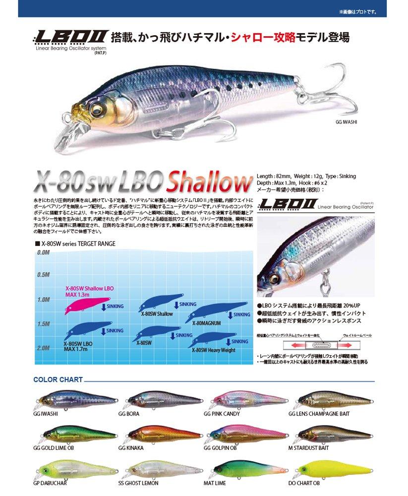 Megabass X-80SW LBO SHALLOW Matte Lime