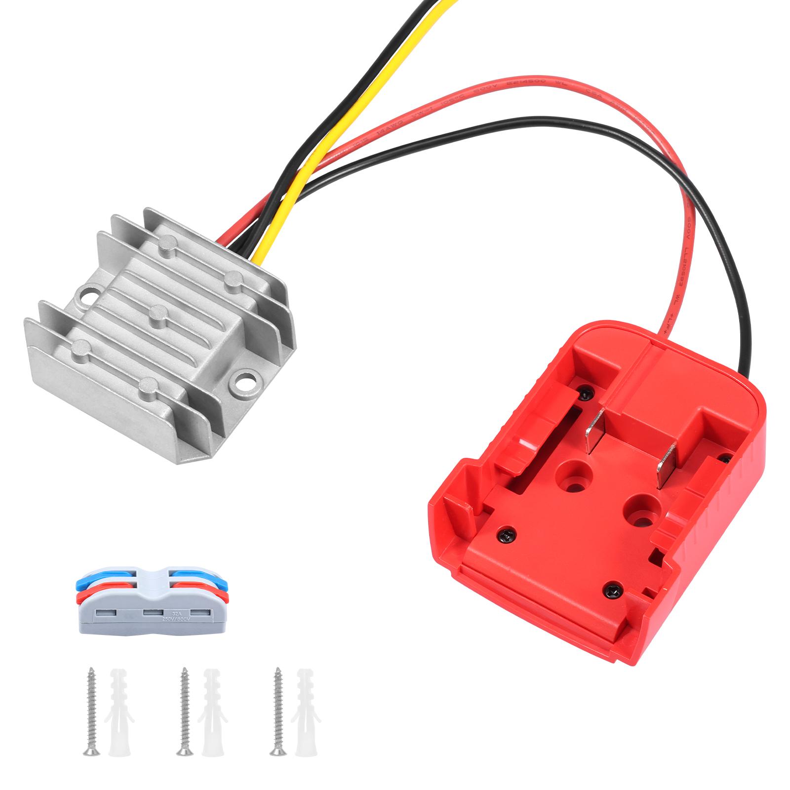 

18V to 12V Step-Down Converter for Milwaukee M18 Series 18V Battery DC 12V 20A 240W Voltage Reducer Regulator for Lights DIY Toy