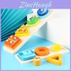 Wooden Shape Matching Stacking Blocks For Kids Educational Toy For Early Learning