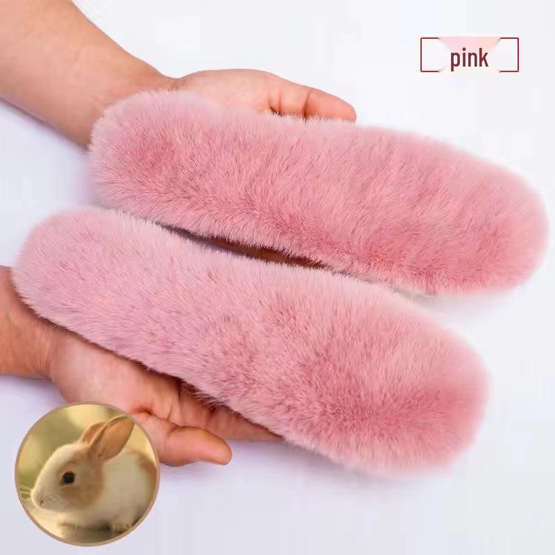 

Унисекс Зимние Шерстяные Стельки с Имитацией Кроличьего Меха, на Флисовой Подкладке для Защиты от Холода и Комфорта в Снежных Ботинках. 37 розовый