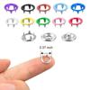 100pcs Metal Prong Snap Fasteners Buttons Solid Hollow Press Button Studs With Pliers Tool Kits For Clothes Bags Garment Sewing