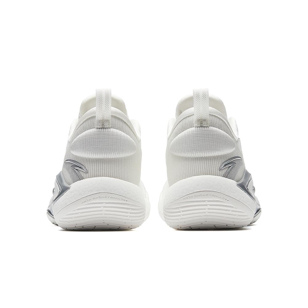 New Anta Cushioning Slip Resistant Low Top Basketball Shoes Men's Papyrus White 912521109-1