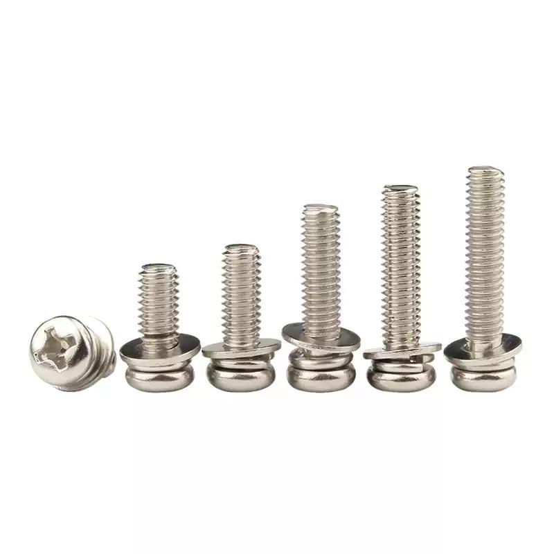Three-Piece Combo: Pan Head Screw & Cross-Recessed Hex Bolt (M3-M8)