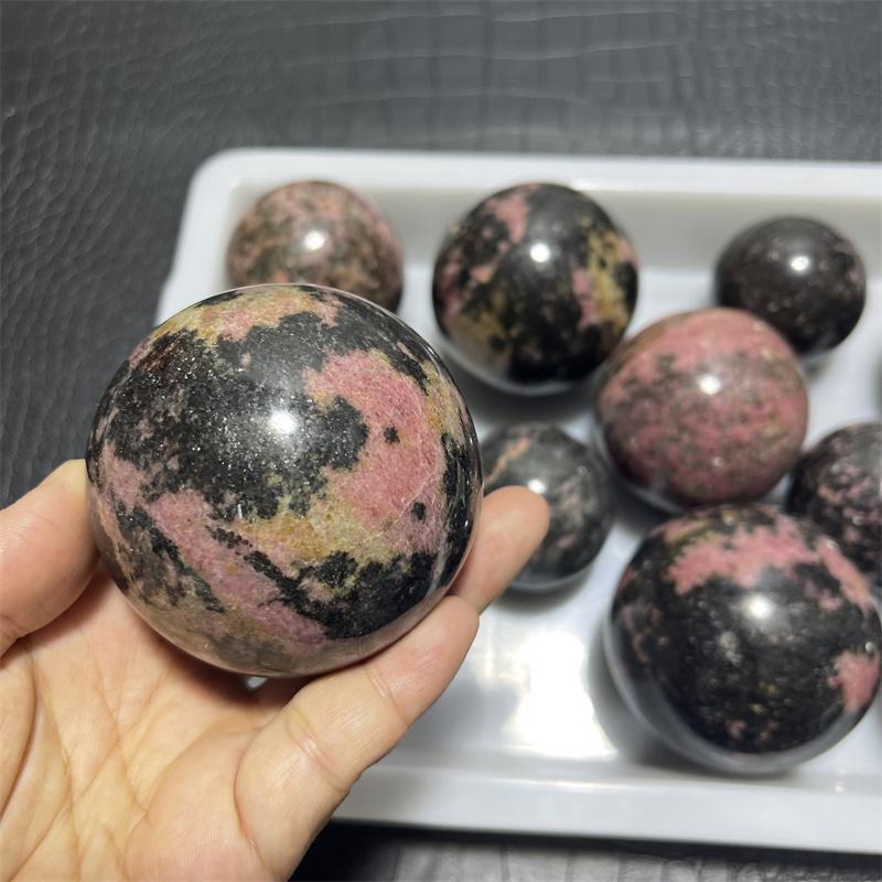 4kg Natural Plum Blossom Tourmaline Sphere Crystal Healing Stones Pink Tourmaline Ball
