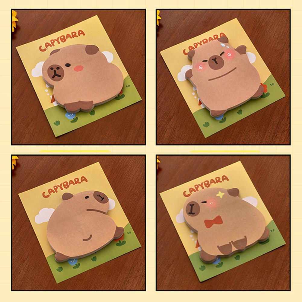 Creative Capybara Sticky Notes Kawaii Memo Pads Annotation Highlight Tabs Reminder Bookmark Stickers Office Study Supplies
