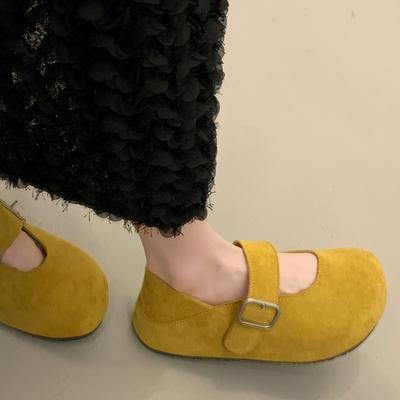 Chaussures simples à bouche peu profonde à semelle épaisse et belle à la française pour femmes Xia Boken chaussures 2025 été nouveaux modèles avec jupes chaussures Mary Jane rétro