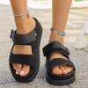 2025 Casual Summer Women Flat Slip on Beach Sandals Round Toe Strap Sandals Comfortable Designer Shoes Women Zapatos De Mujer