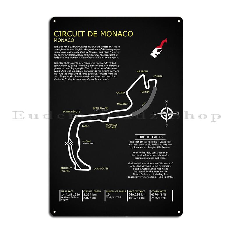Circuit de Dijon Prenois Magny Cours Racetrack Map Metal Plaque Poster Plates Classic Designing Printed Bar Tin Sign Poster