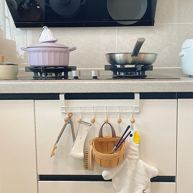 Punch Free Multi-Purpose Hooks Cabinet Door Hooks Bedroom Door Towel Clothes Hanger Hat Coat Storage Rack Keys Storage Organizer