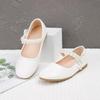Girls' Spring & Autumn Princess Soft-Soled Leather Shoes: Stylish White Baby & Student Performance Footwear