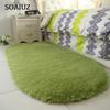 Bedroom Decoration Anti-Slip Home Oval Fluffy Soft Plush Carpet Floor Mat Area Rugs Bedside Shaggy