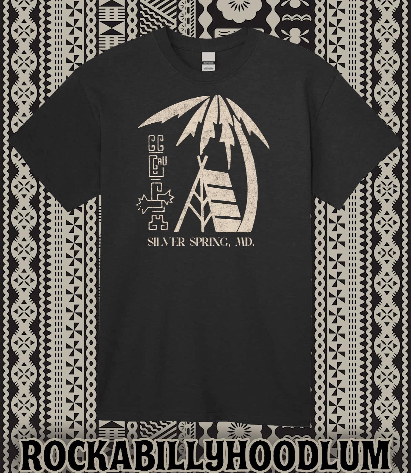 Retro Tiki Art Tee T Shirt Restaurant Bar Mug Luau Hut Silver Spring Maryland XXL