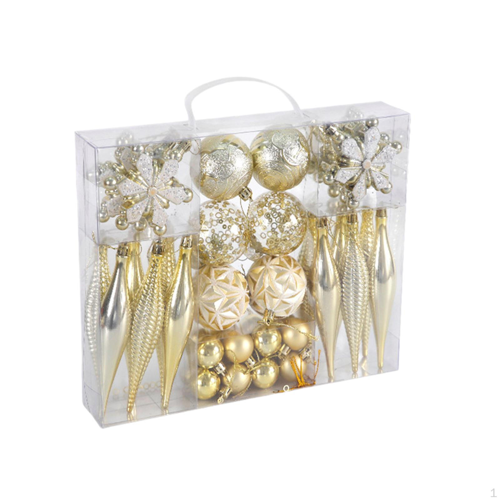 

40 шт. Рождественские стеклянные шары, рождественские декоративные безделушки, небьющиеся елочные шары
