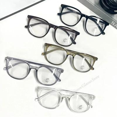 New Retro Ultra-Light Glasses Anti-Blue Light Flat Glasses Female Fashion Exquisite Casual Transparent Frame Flat Light Glasses