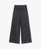 MONGDOL Foldable Elastic Waist Wide Pants Charcoal Mdpt083Charcoal