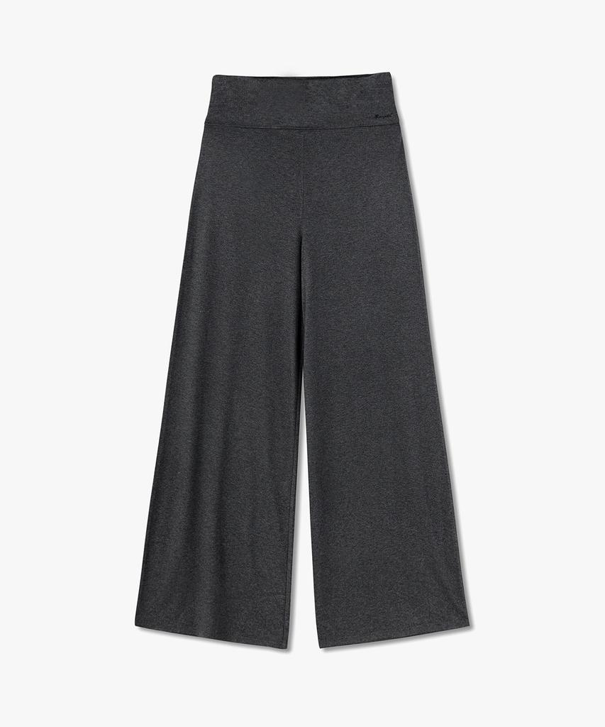 MONGDOL Foldable Elastic Waist Wide Pants Charcoal Mdpt083Charcoal