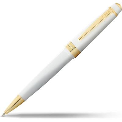 Cross Bailey Light Refillable Ballpoint Pen Presented In a Everyday Gift Box - Medium Point, Black Ink, Polished White
