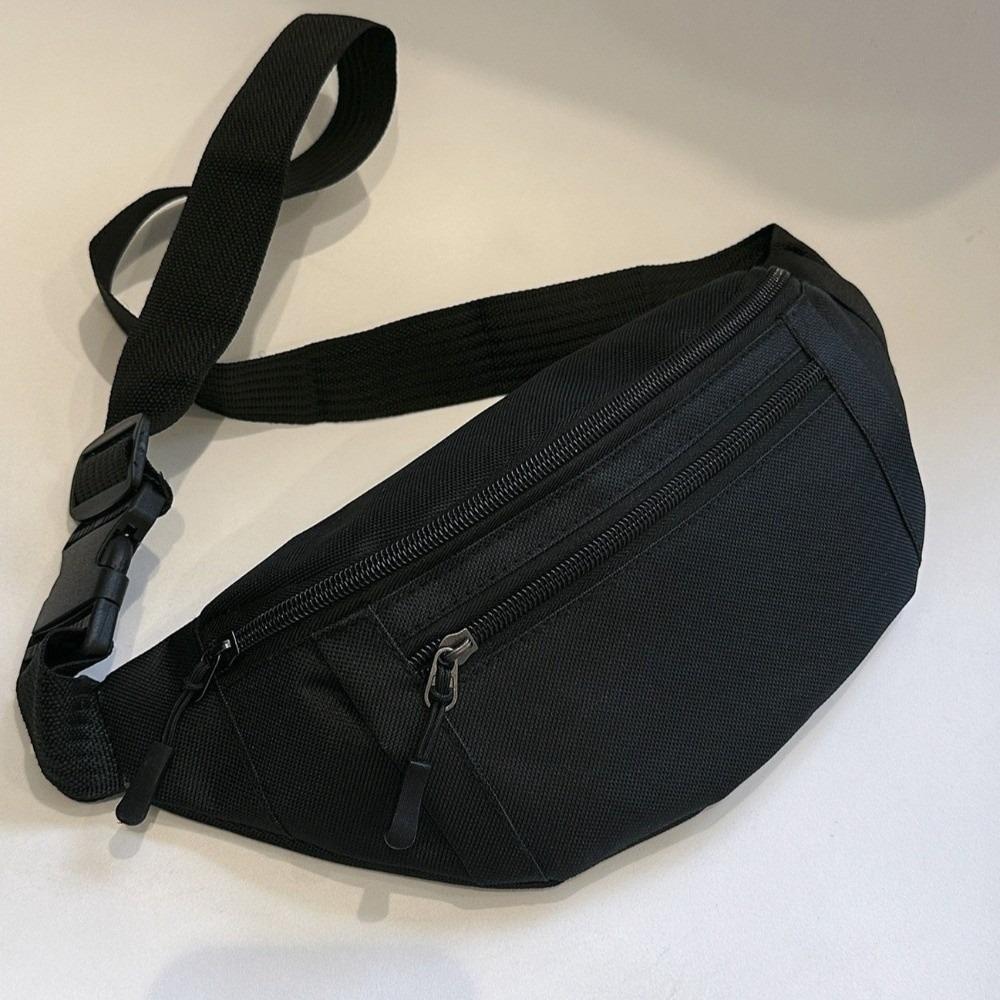 

Large Capacity Fanny Pack Adjustable Strap Waterproof Waist Crossbody Bag Zipper Pocket Multi-Pocket Hands-Free Bag чёрный