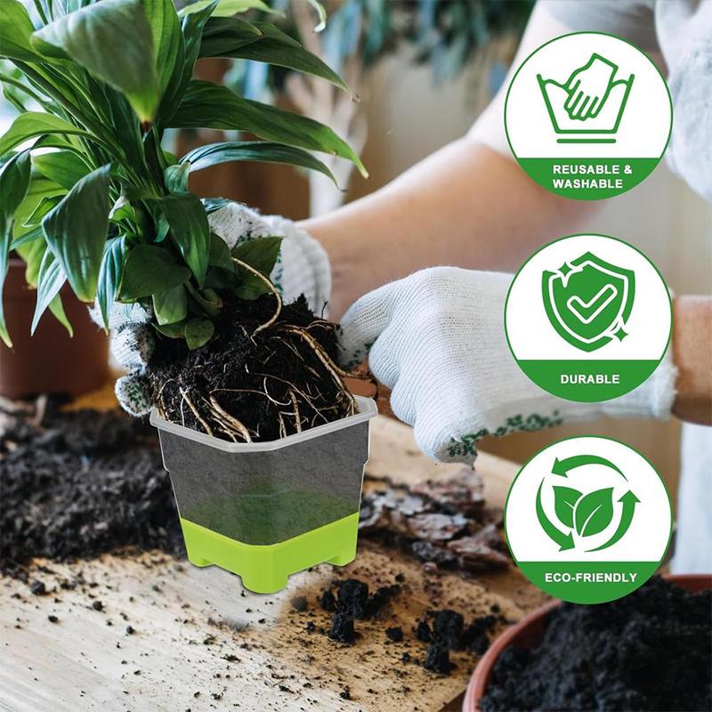 10 Buc 3 Inch Ghivece pentru Răsaduri, Ghivece de Plastic Durabile, Armate, Transparente, pentru Pepinieră, cu Bază de Silicon pentru Transplant Ușor
